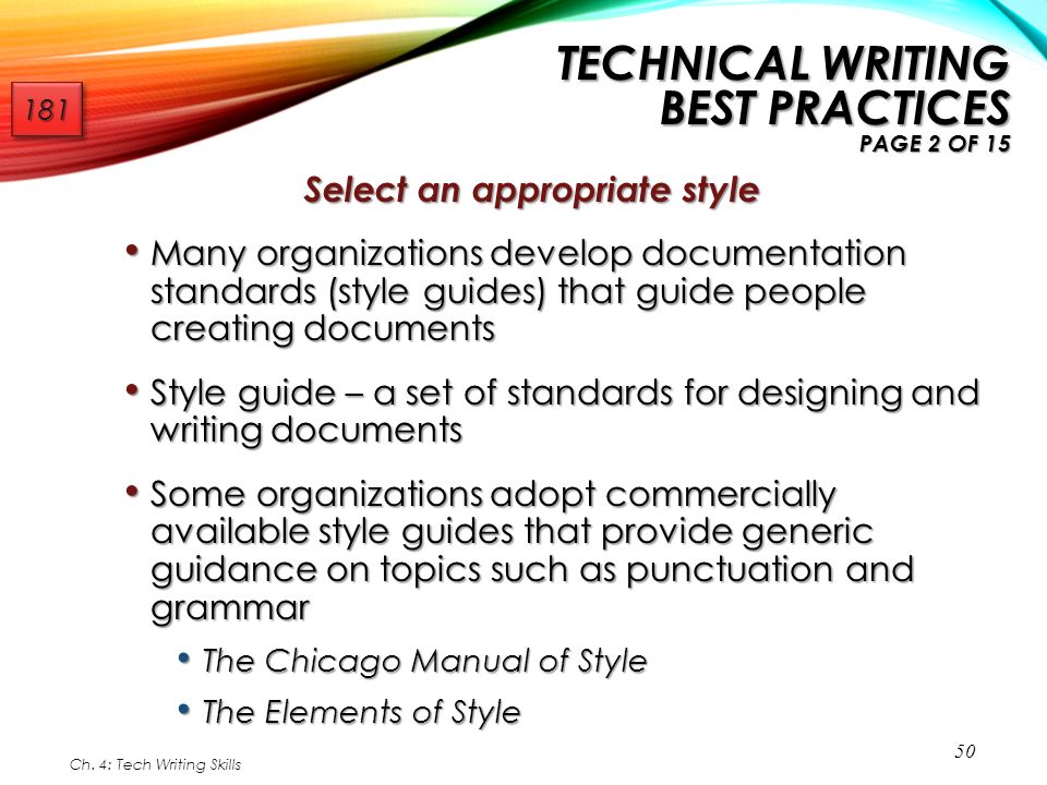 Technical writing conventions